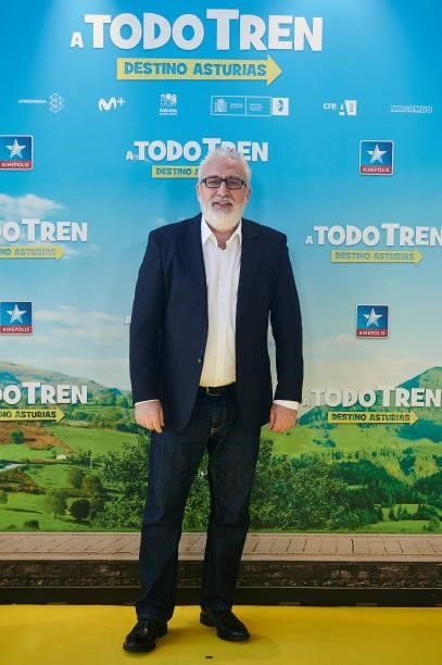 Leo Harlem attends to premiere film of 'A Todo Tren. Destino Asturias" at Kinepolis Cinemas on July 04, 2021 in Madrid, Spain.