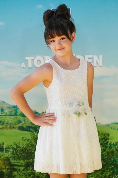 Luna Fulgencio attends to premiere film of 'A Todo Tren. Destino Asturias" at Kinepolis Cinemas on July 04, 2021 in Madrid, Spain.