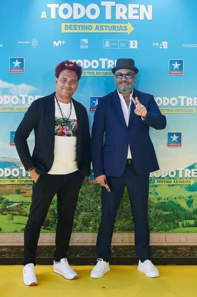 Pancho Cespedes attends to premiere film of 'A Todo Tren. Destino Asturias" at Kinepolis Cinemas on July 04, 2021 in Madrid, Spain.