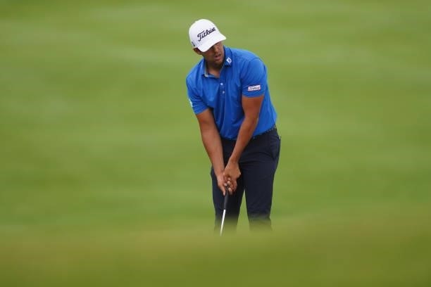 Dimitrios Papadatos of Austria in action during Day Four of the Kaskada Golf Challenge at Kaskada Golf Resort on July 04, 2021 in Brno, Czech...