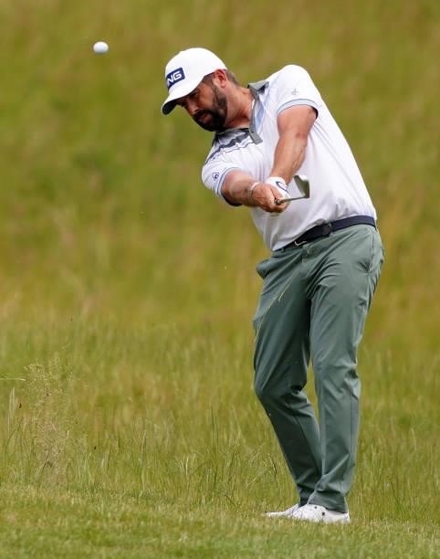 Matthew Baldwin of England in action during Day Four of the Kaskada Golf Challenge at Kaskada Golf Resort on July 04, 2021 in Brno, Czech Republic.