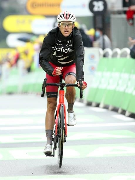 Ruben Fernandez of Spain and Cofidis crosses the finish line during stage 8 of the 108th Tour de France 2021, a stage of 151 km between Oyonnax and...