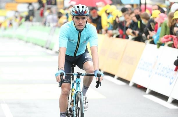 Alex Aranburu Deba of Spain and Astana - Premier Tech crosses the finish line during stage 8 of the 108th Tour de France 2021, a stage of 151 km...