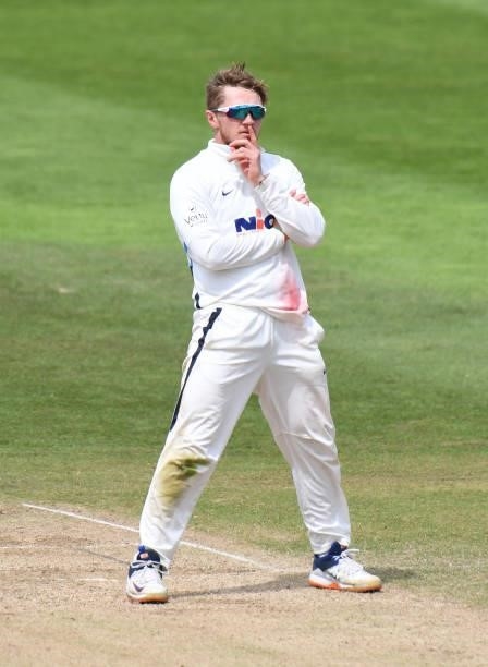 Dom Bess of Yorkshire during the LV= Insurance County Championship match between Northamptonshire and Yorkshire at The County Ground on July 05, 2021...