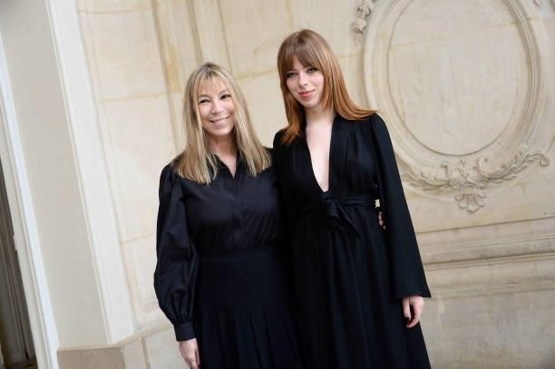 Victoire de Castellane and her daughter Zoe Lenthal attend the Christian Dior Haute Couture Fall/Winter 2021/2022 show as part of Paris Fashion Week...