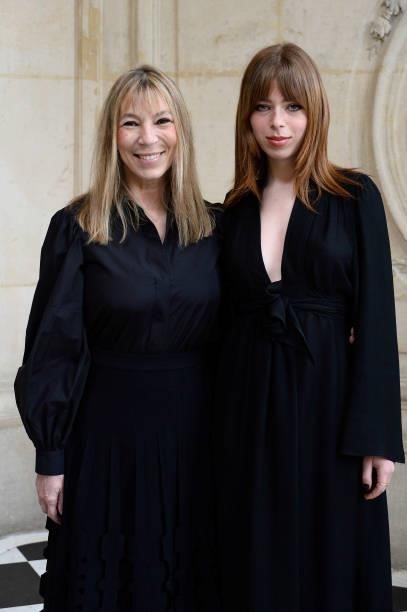 Victoire de Castellane and her daughter Zoe Lenthal attend the Christian Dior Haute Couture Fall/Winter 2021/2022 show as part of Paris Fashion Week...