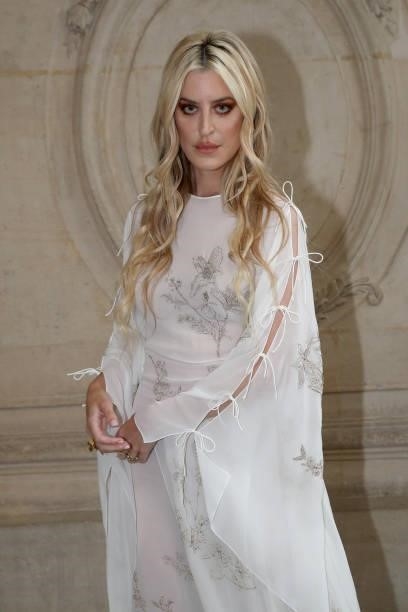 Ioanna Gika attends the Christian Dior Haute Couture Fall/Winter 2021/2022 show as part of Paris Fashion Week on July 05, 2021 in Paris, France.