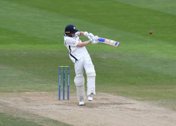 Harry Duke of Yorkshire bats during the LV= Insurance County Championship match between Northamptonshire and Yorkshire at The County Ground on July...