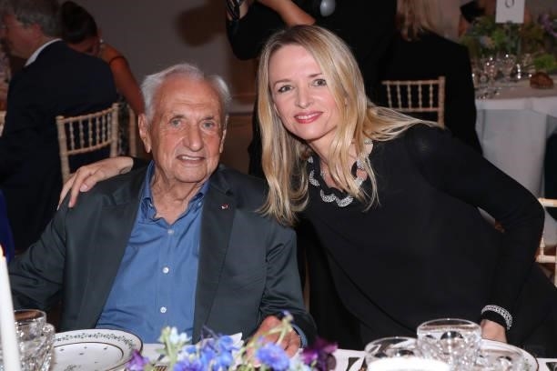 Creator of the perfume cap, architect Frank Gehry and Louis Vuitton's executive vice president Delphine Arnault attend Louis Vuitton Parfum hosts...