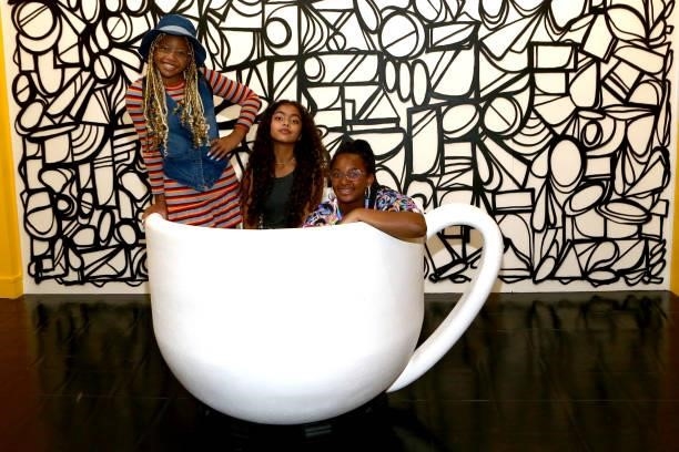 Timia Simone Reed, Jolene Matamoros and Zariyah Gibson attend the Z Star Digital Hosts Influencer Night at Coffee World on July 06, 2021 in Torrance,...