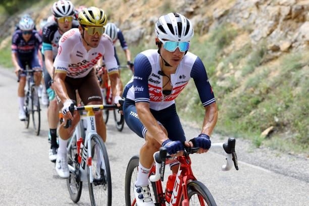 Kenny Elissonde of France and Team Trek - Segafredo in breakaway during the 108th Tour de France 2021, Stage 11 a 198,9km km stage from Sorgues to...