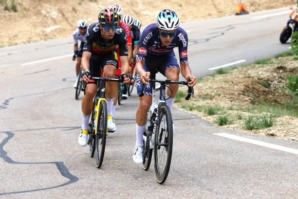 Wout Van Aert of Belgium and Team Jumbo-Visma & Xandro Meurisse of Belgium and Team Alpecin-Fenix in breakaway during the 108th Tour de France 2021,...