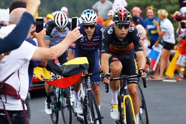 Wout Van Aert of Belgium and Team Jumbo-Visma in breakaway during the 108th Tour de France 2021, Stage 11 a 198,9km km stage from Sorgues to...