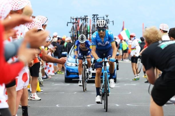 Alejandro Valverde of Spain and Movistar Team during the 108th Tour de France 2021, Stage 11 a 198,9km km stage from Sorgues to Malaucène / Mont...