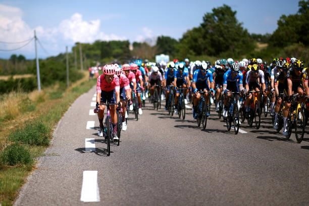 Magnus Cort of Denmark and Team EF Education - Nippo leads The Peloton during the 108th Tour de France 2021, Stage 12 a 159,4km stage from...