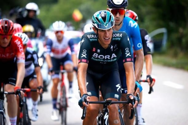 Nils Politt of Germany and Team BORA - Hansgrohe in breakaway during the 108th Tour de France 2021, Stage 12 a 159,4km stage from...