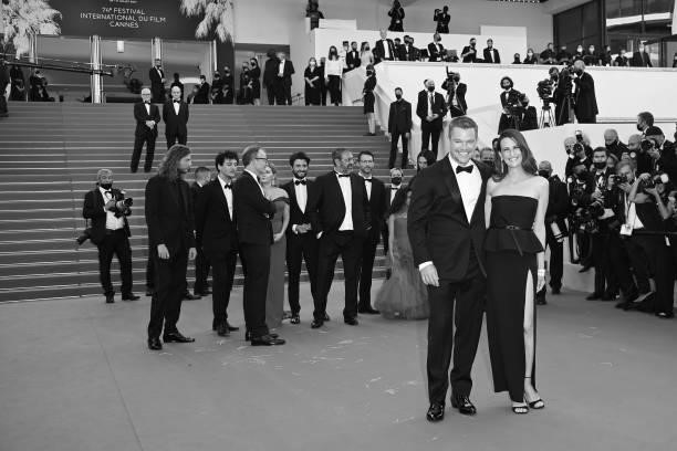 Matt Damon and Camille Cottin attend the "Stillwater