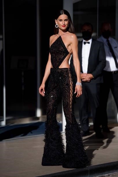 Izabel Goulart is seen during the 74th annual Cannes Film Festival at on July 08, 2021 in Cannes, France.
