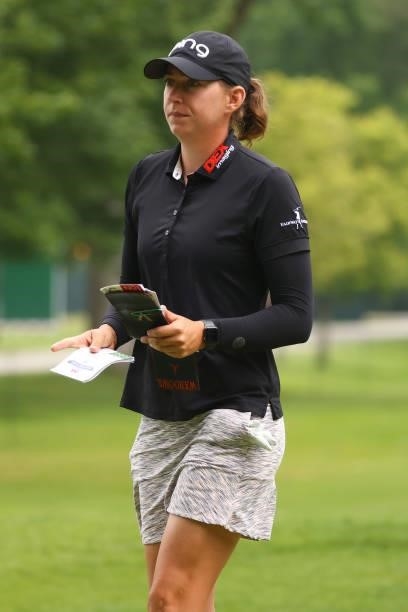 Elizabeth Szokol on the 17th green during the first round of the Marathon LPGA Classic presented by Dana at Highland Meadows Golf Club in Sylvania,...
