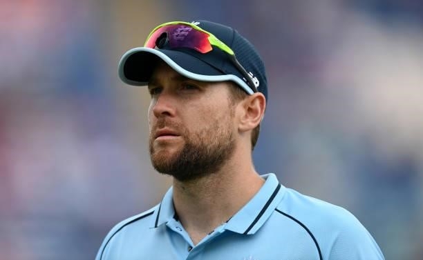 Dawid Malan of England during the 1st Royal London Series One Day International match between England and Pakistan at Sophia Gardens on July 08, 2021...