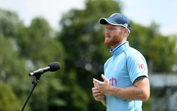 England captain Ben Stokes is interviewed ahead of the 1st Royal London Series One Day International match between England and Pakistan at Sophia...