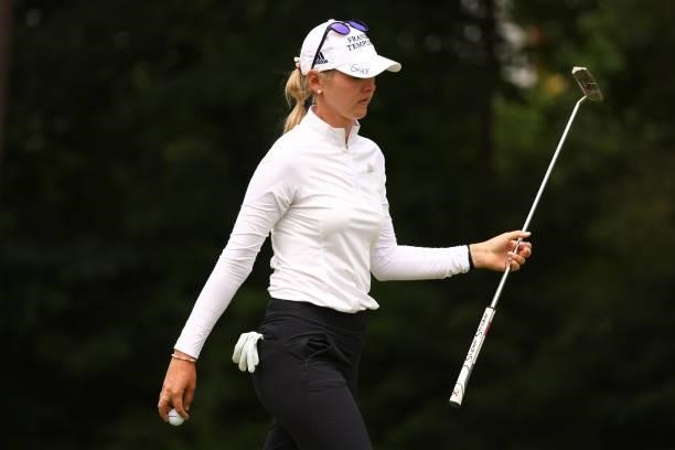 Jessica Korda on the sixth green during the second round of the Marathon LPGA Classic presented by Dana at Highland Meadows Golf Club in Sylvania,...