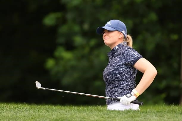 Matilda Castren of Findland after chipping to the sixth green during the second round of the Marathon LPGA Classic presented by Dana at Highland...