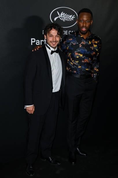 Dadju and a guest attend the photocall ahead of the Chopard Trophy dinner during the 74th annual Cannes Film Festival on July 09, 2021 in Cannes,...