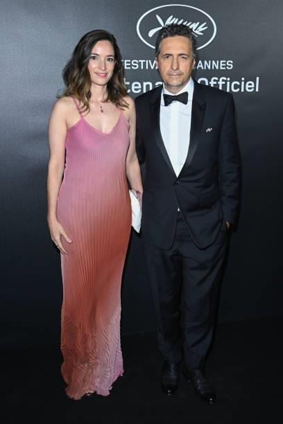 Emilie Lesclaux and Kleber Mendonça Filho attend the photocall ahead of the Chopard Trophy dinner during the 74th annual Cannes Film Festival on July...