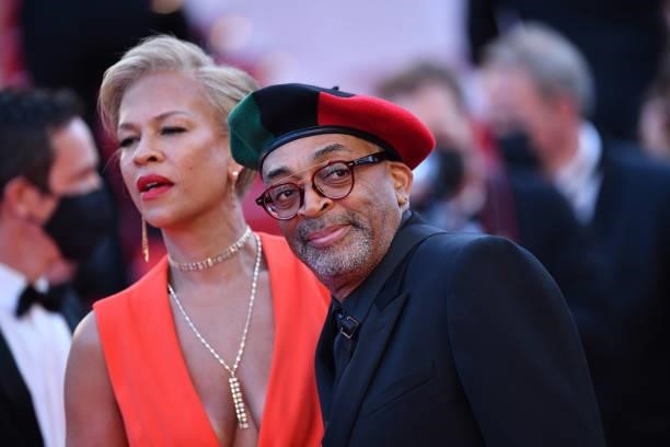 Director Spike Lee and wife Tonya Lewis Lee attend the "Benedetta