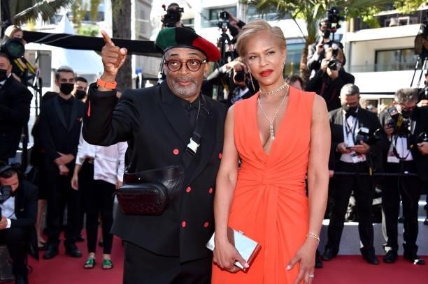 Director Spike Lee and Tonya Lewis Lee attend the "Benedetta