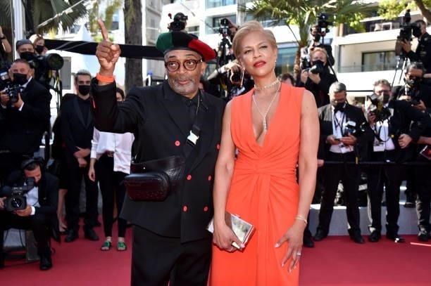 Director Spike Lee and wife Tonya Lewis Lee attend the "Benedetta
