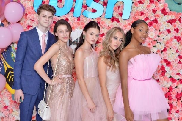 Merrick Hanna, Jennifer Michele, Aly Jade, Capri Everitt and Dai Time attend Wish.com's Pink Prom at Wish House on July 09, 2021 in Bel Air,...