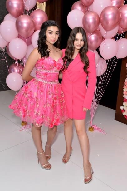 Julia Garcia and Jaime Adler attend Wish.com's Pink Prom at Wish House on July 09, 2021 in Bel Air, California.