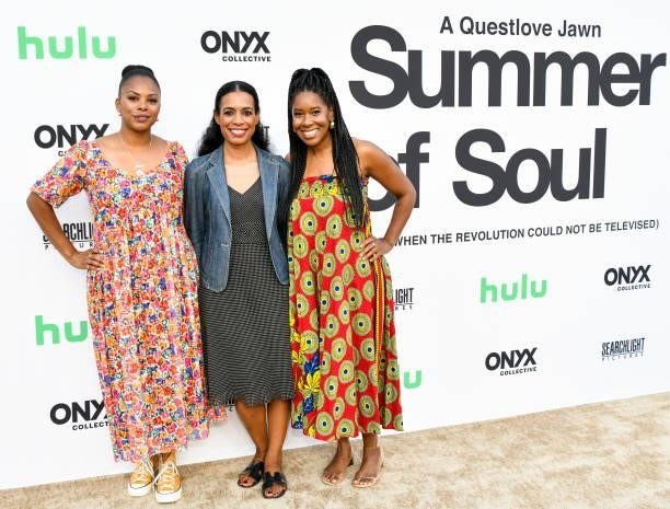 Jihan Robinson, Jacqueline Glover, and Tara Duncan attend the Cinespia Special Screening of Fox Searchlight and Hulu's "Summer Of Soul