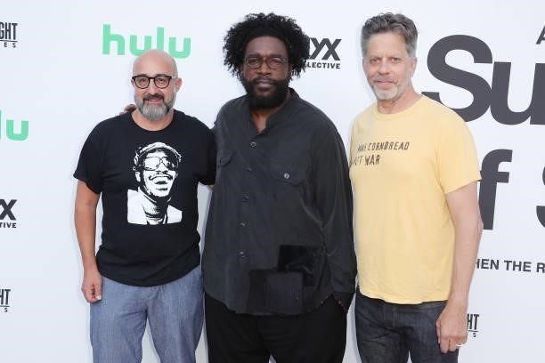 David Dinerstein, Questlove, and Robert Fyvolent attend Cinespia's Special Screening of Fox Searchlight and Hulu's "Summer Of Soul