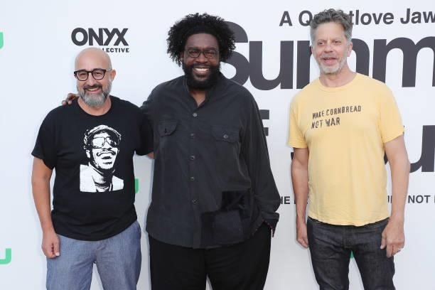 David Dinerstein, Questlove, and Robert Fyvolent attend Cinespia's Special Screening of Fox Searchlight and Hulu's "Summer Of Soul