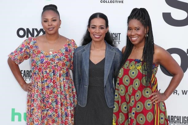 Jihan Robinson, Jacqueline Glover, and Tara Duncan attends a Cinespia Special Screening Of Fox Searchlight And Hulu's "Summer Of Soul