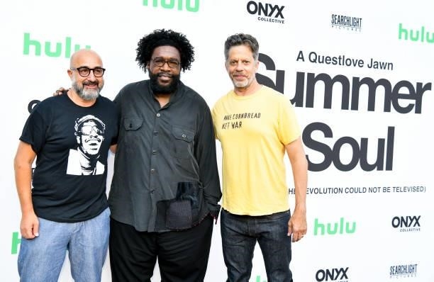 David Dinerstein, Questlove, and Robert Fyvolent attend the Cinespia Special Screening of Fox Searchlight and Hulu's "Summer Of Soul
