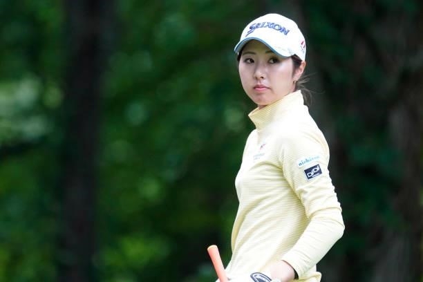 Hiromu Ono of Japan looks on during the third round of the Nipponham Ladies Classic at Katsura Golf Club on July 10, 2021 in Tomakomai, Hokkaido,...