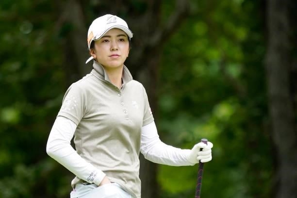Kotone Hori of Japan looks on during the third round of the Nipponham Ladies Classic at Katsura Golf Club on July 10, 2021 in Tomakomai, Hokkaido,...