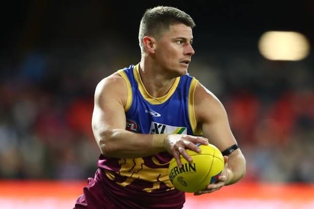 Dayne Zorko of the Lions during the round 17 AFL match between Brisbane Lions and St Kilda Saints at The Gabba on July 10, 2021 in Brisbane,...
