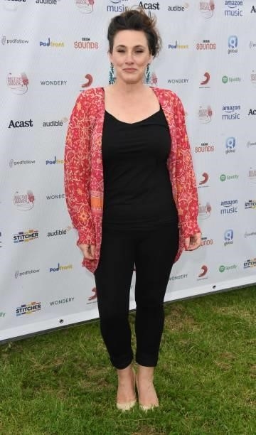 Grace Dent arrives at The British Podcast Awards 2021 at Brockwell Park on July 10, 2021 in London, England.
