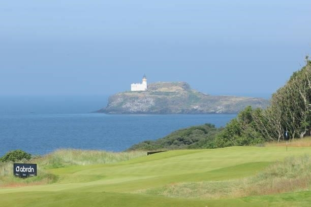 General view of the 13th green during Day Three of the abrdn Scottish Open at The Renaissance Club on July 10, 2021 in North Berwick, Scotland.