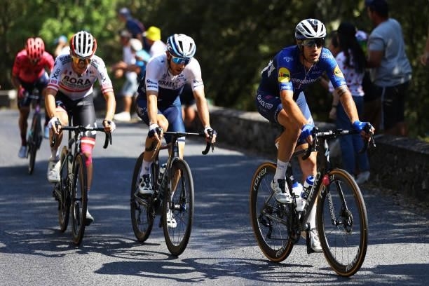 Michael Woods of Canada and Team Israel Start-Up Nation & Mattia Cattaneo of Italy and Team Deceuninck - Quick-Step in the Breakaway during the 108th...