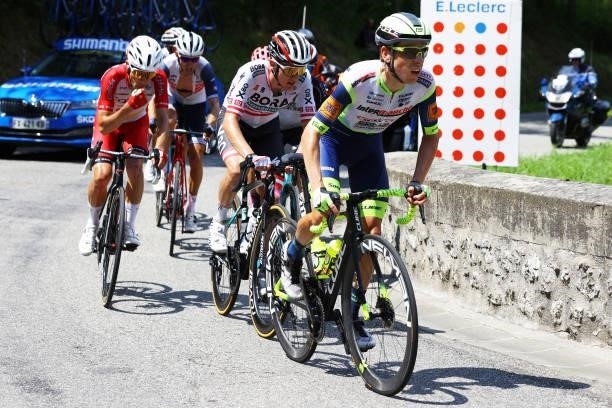 Louis Meintjes of South Africa and Team Intermarché - Wanty - Gobert Matériaux in the Breakaway during the 108th Tour de France 2021, Stage 14 a...