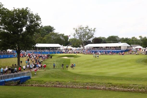 General view of the 18th green during the third round of the Marathon LPGA Classic presented by Dana at Highland Meadows Golf Club in Sylvania, Ohio...