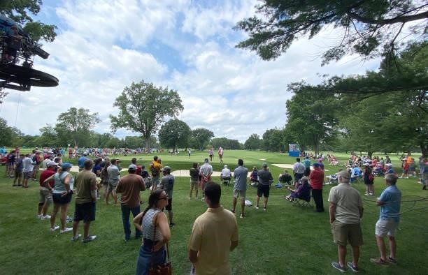 General view of the 17th green during the third round of the Marathon LPGA Classic presented by Dana at Highland Meadows Golf Club in Sylvania, Ohio...