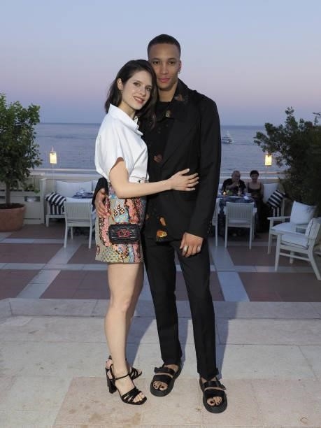Daphné Patakia and Corentin Fila attend the Dior dinner during the 74th annual Cannes Film Festival on July 10, 2021 in Cannes, France.