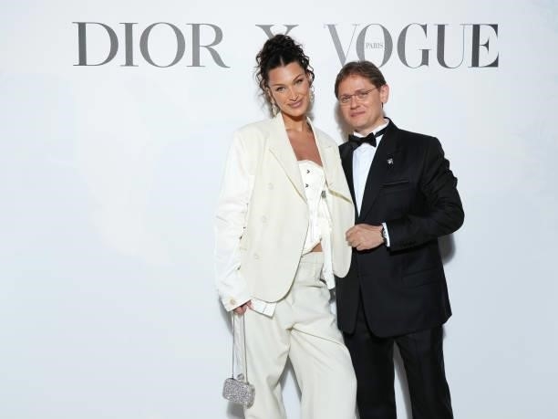 Bella Hadid and Laurent Kleitman attend the Dior dinner during the 74th annual Cannes Film Festival on July 10, 2021 in Cannes, France.